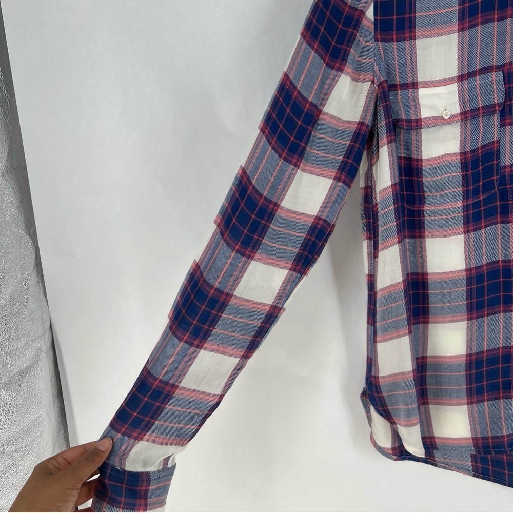 PAIGE Trudy Shirt Soft Plaid Casual Button Front‎ XS - Picture 5 of 16
